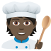 🧑🏿‍🍳 cook: dark skin tone display on JoyPixels